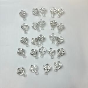 vintage clear plastic christmas light reflectors 24 total holiday